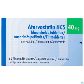 Atorvastatin hcs 40mg  comp pell 98