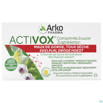 Activox comp maux de gorge comp a sucer 24
