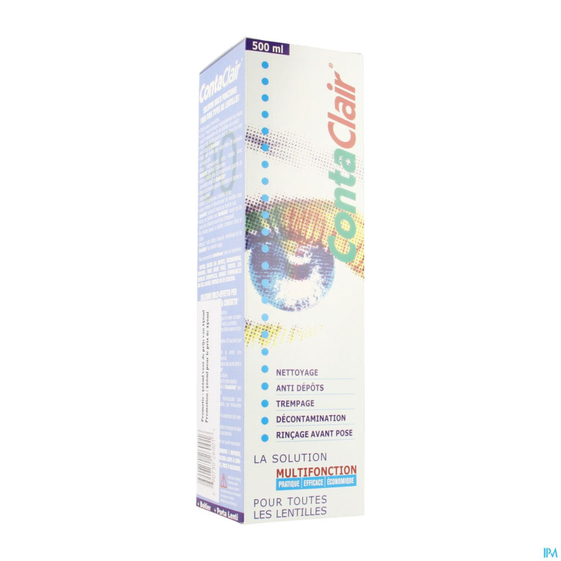Contaclair sol pour lentilles 500ml