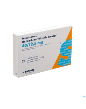 Telmisartan hydrochl sandoz 40/12,5 comp pell 28