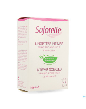 Saforelle lingettes intimes sach individuel 10