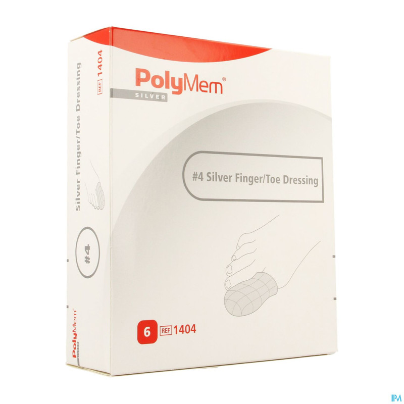 Polymem silver doigt/orteil dressing ster77-87mm 6