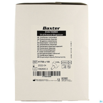 Exactamed purple syringe enteral tip ster  5ml 100