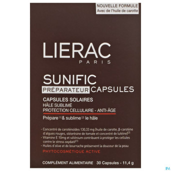 Lierac sunific preparateur bronzage caps 30