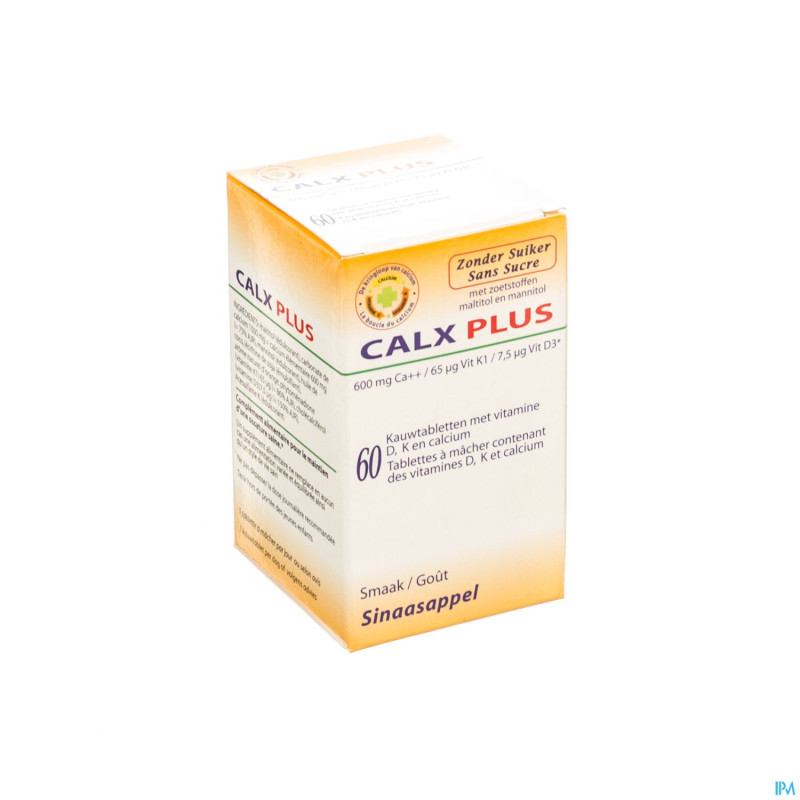 Calx-plus carre caramel orange s/sucre  60