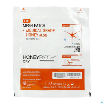 Honeypatch dry miel cicatr.7g+tulle ster.10x10cm 1