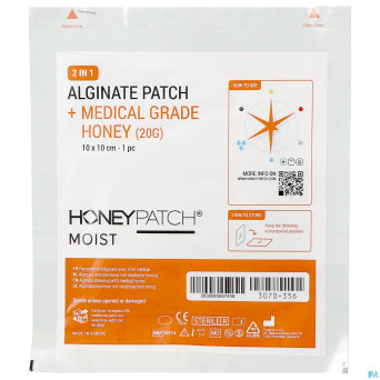 Honeypatch moist miel cicat.20g+alg.ster 10x10cm 1