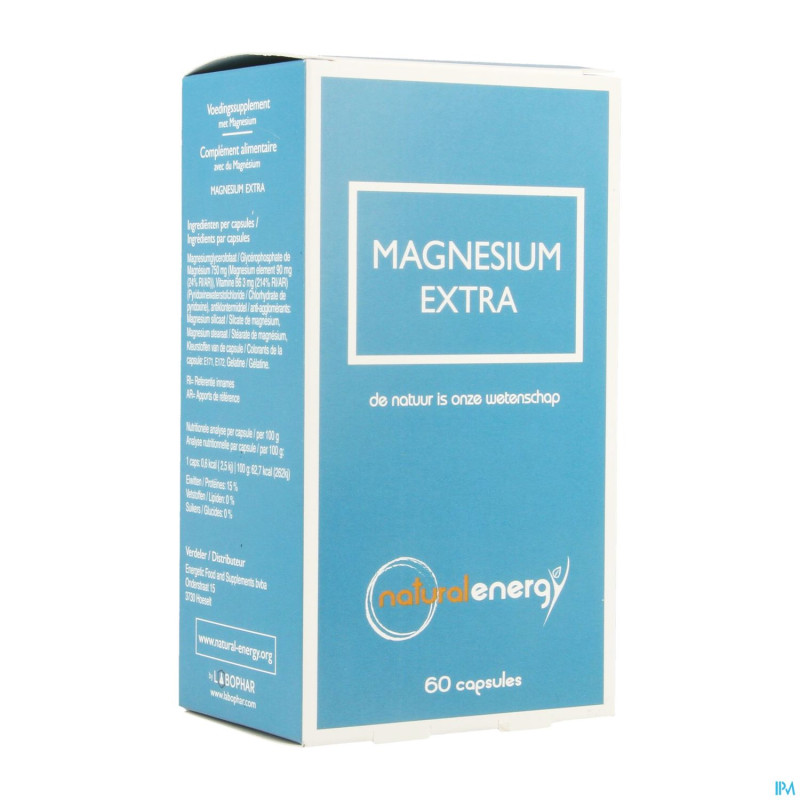 Magnesium extra    caps 60 natural energy labophar