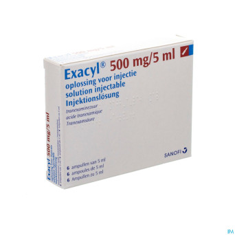 Exacyl amp inj 6x500mg/5ml