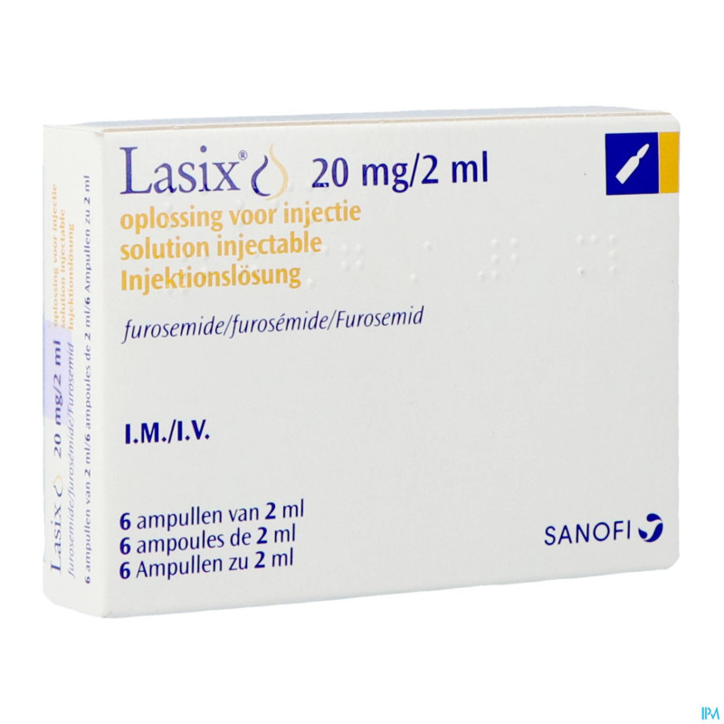 Lasix amp im/iv 20 mg 6 x 2 ml