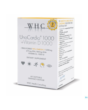 Unocardio 1000 + vit d 1000 softgels 60