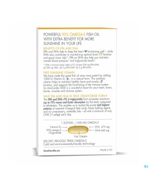 Unocardio 1000 + vit d 1000 softgels 60
