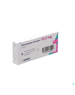 Almotriptan 12,5 mg sandoz comp pell  6 x 12,5 mg