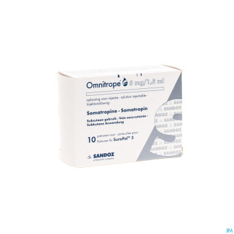 Omnitrope sandoz 3,3mg/ml 10 cart 1,5ml stylo