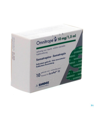 Omnitrope sandoz 10mg/1,5ml sol inj cart.verre 10