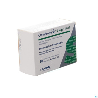 Omnitrope sandoz 10mg/1,5ml sol inj cart.verre 10