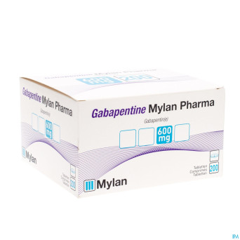 Gabapentine mylanpharma 600mg comp pell 200x600mg