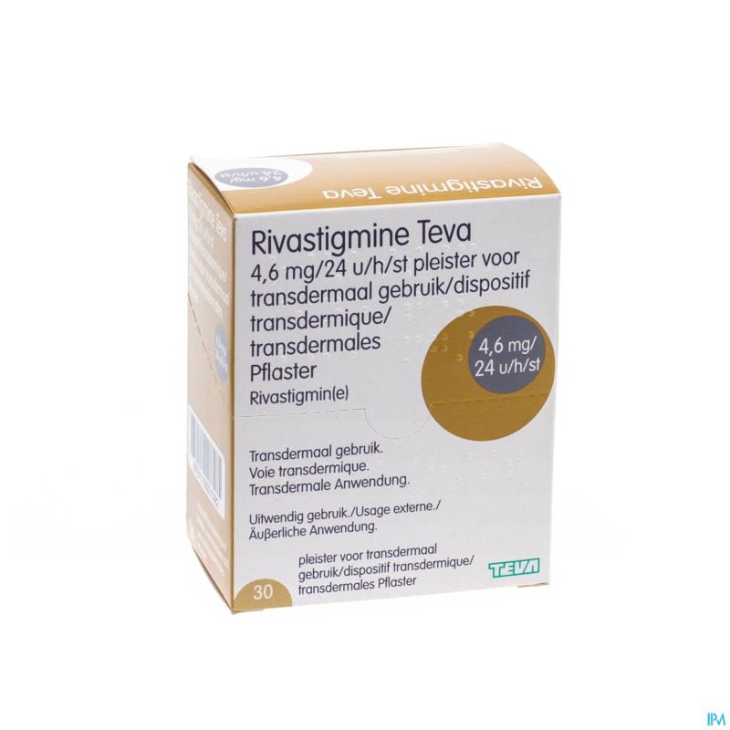 Rivastigmine teva  4,6mg/24h dispositif transd. 30