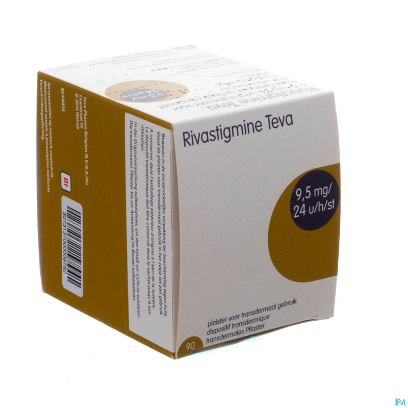 Rivastigmine teva  9,5mg/24h dispositif transd. 90