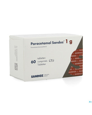 Paracetamol 1g sandoz tabl  60