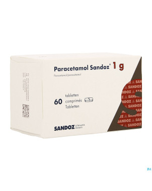 Paracetamol 1g sandoz tabl  60