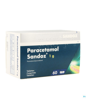 Paracetamol 1g sandoz tabl  60