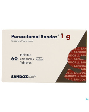 Paracetamol 1g sandoz tabl  60