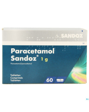 Paracetamol 1g sandoz tabl  60