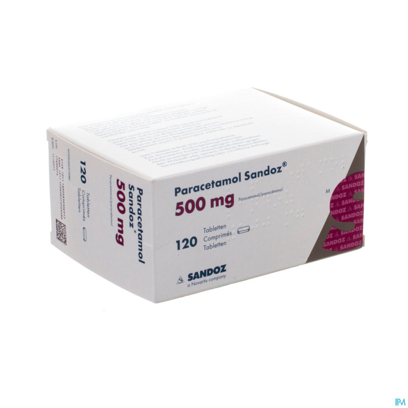 Paracetamol  500 mg sandoz tabl 120