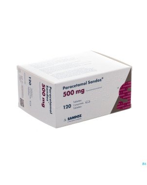 Paracetamol  500 mg sandoz tabl 120