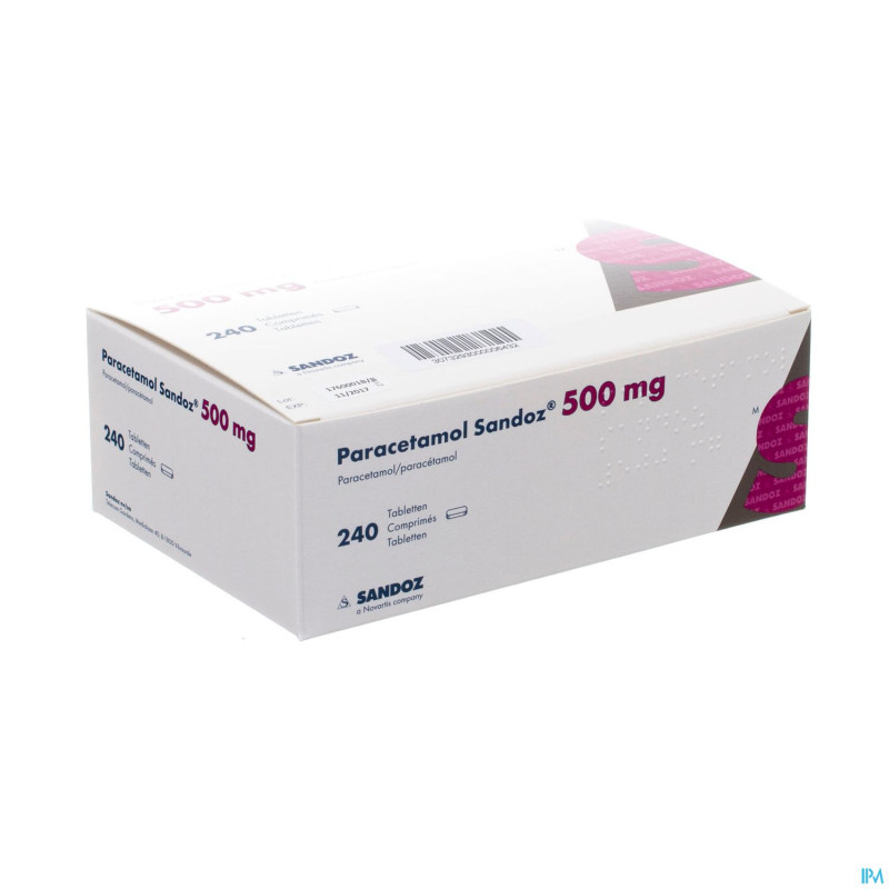Paracetamol  500 mg sandoz tabl 240