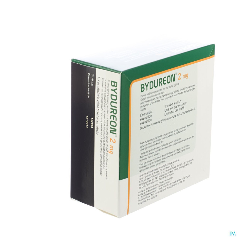 Bydureon 2mg pulv solv susp inj prol 1x(4x1) ud