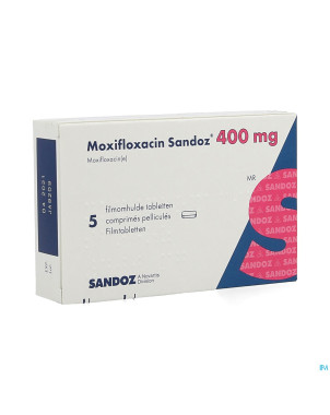 Moxifloxacin sandoz 400 mg comp pell  5