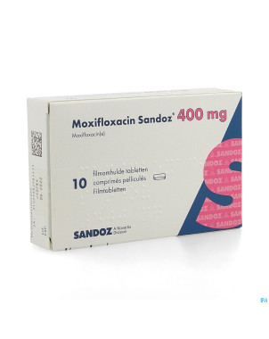 Moxifloxacin sandoz 400 mg comp pell 10