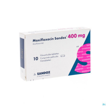 Moxifloxacin sandoz 400 mg comp pell 10