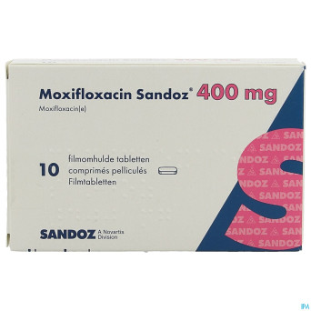 Moxifloxacin sandoz 400 mg comp pell 10