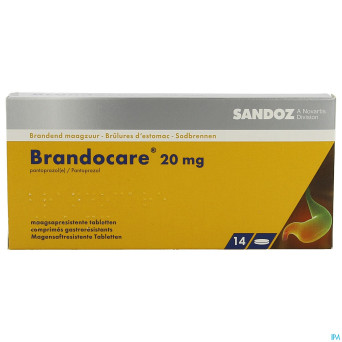 Brandocare 20 mg gastro resist. tabl 14