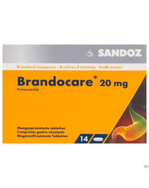 Brandocare 20 mg gastro resist. tabl 14