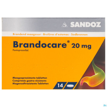Brandocare 20 mg gastro resist. tabl 14