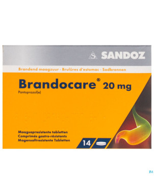 Brandocare 20 mg gastro resist. tabl 14