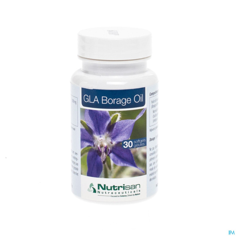 Gla borage oil    pot softgels 30    nutrisan