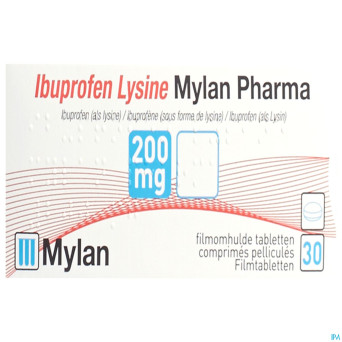 Ibuprofen lysine mylan pharma comp pell  30x200mg