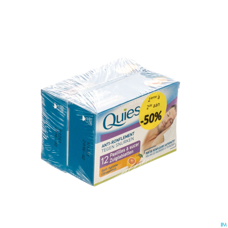 Quies past anti ronflement agrume 2x12 promopack