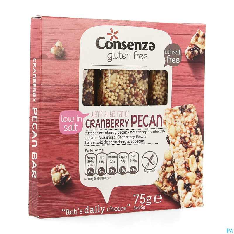 Consenza barre c.-noix p. s/gl. 3x25g 5407 revogan