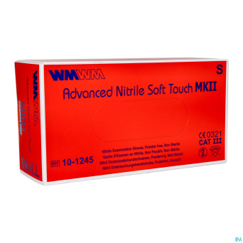 Advanced nitril gant exam. soft touch s/pdr  s 150