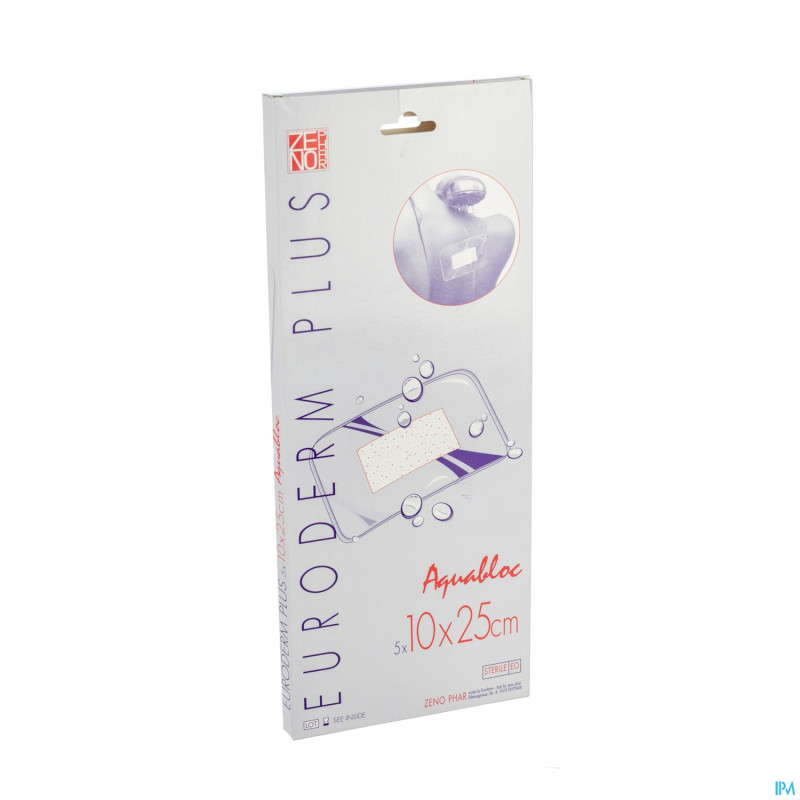 Euroderm plus 10x25cm 5 pansement steril wtp