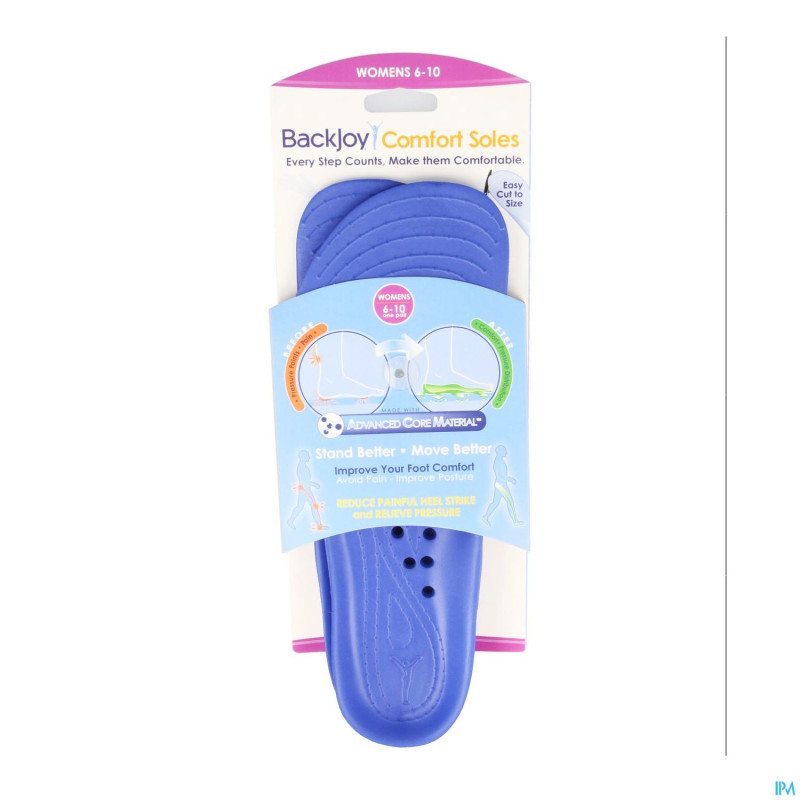 Backjoy comfort semelles femme bleu 1 paire