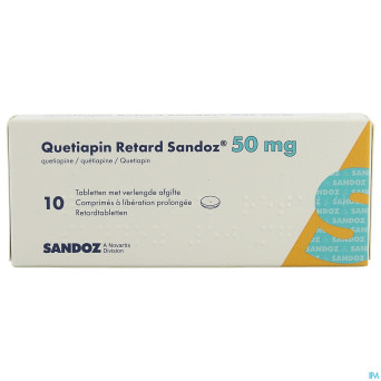 Quetiapin retard sandoz  50mg lib.prol.   comp  10
