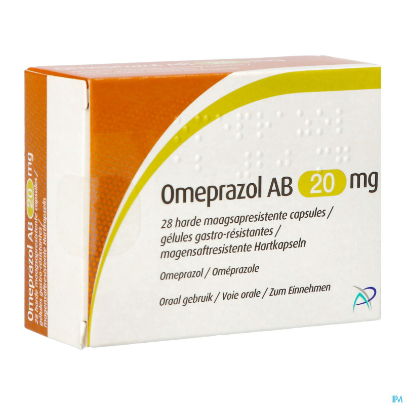 Omeprazol ab 20mg gastroresist.  28 blister