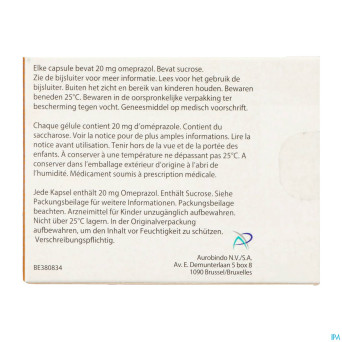 Omeprazol ab 20mg gastroresist.  28 blister